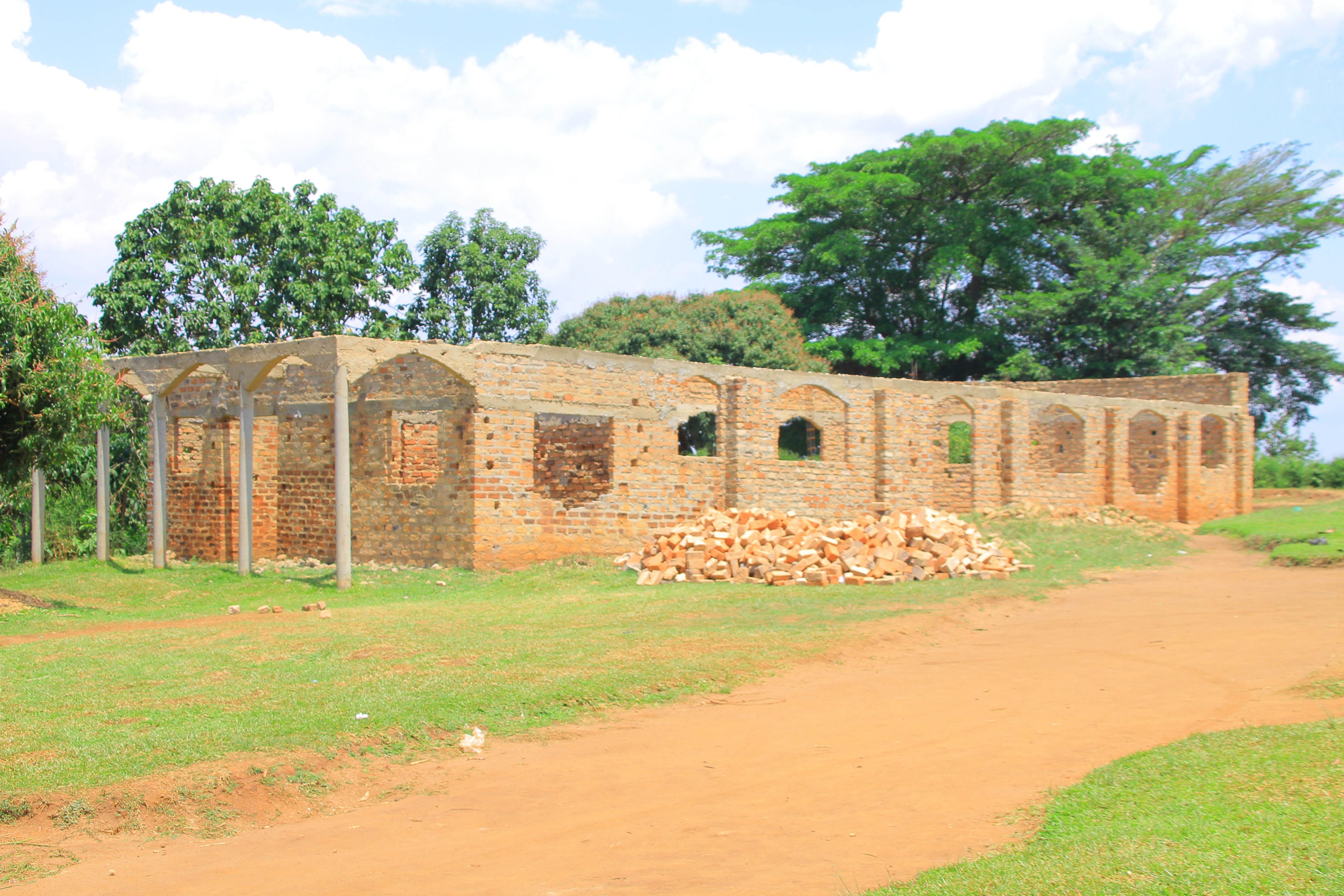 The unfinished church building